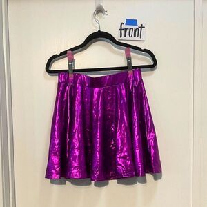 Pink/Purple Metallic Skater Skirt - Size M